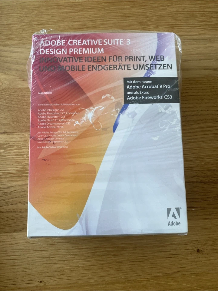 Adobe Creative Suite 3 Design Premium Student Edition Mac 2007 Grafik App CS3 - Bild 1 von 2