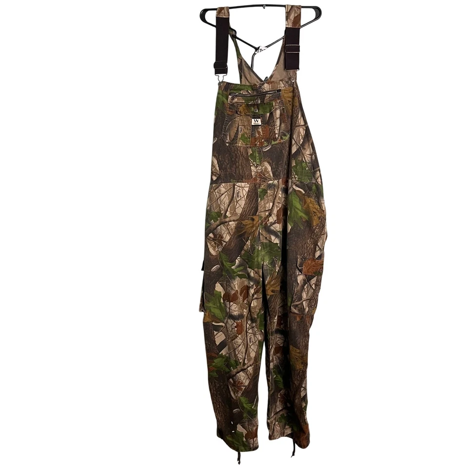 Walls Overalls Mens 40 Camo Realtree Xtra Bib Pants Work Hunting - Image 1 of 4