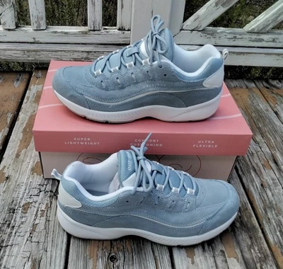 Easy Spirit Roadrun Women's Blue & White Suede Sneakers Tennis Shoes 8M New - Image 1 of 4