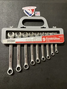 Juego de llaves combinadas de 6 puntos métricas Sears Craftsman de 9 piezas 8-16 mm 44163 EE. UU. - Imagen 1 de 3