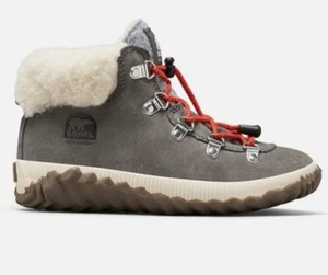 Sorel Out N About Conquest Winter Boots Girls 7 Womens 8.5 NY-1952 Suede Gray - Picture 1 of 11