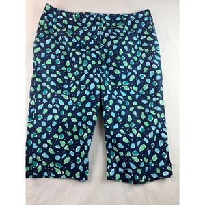 Pantalones capri Talbots recortados azul verde estampado informal cómodo talla 18W - Imagen 1 de 8