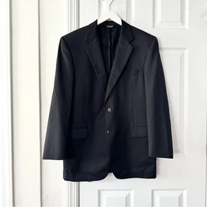 Jos A Bank Gordon Grey Black Wool Two Button Traveler Sports Coat Blazer 42 Reg - Picture 1 of 14
