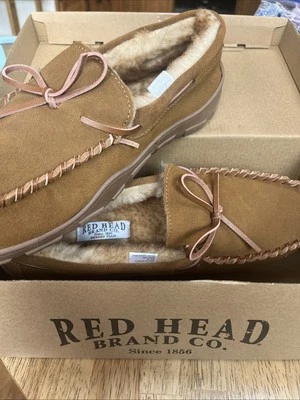 Zapatillas mocasín de gamuza con espuma viscoelástica Red Head Brand Co. para hombre talla 14 Foto 1 de 2