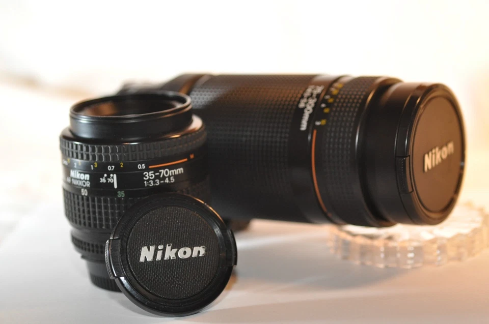 Conjunto de lentes Nikon AF Nikkor 35-70mm e 75-300mm TWO FX para D750 D300 D600 D800 D90 - Imagem 1 de 4