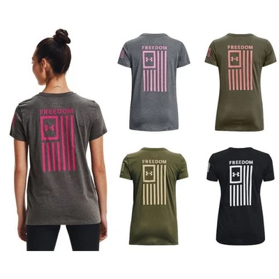 Under Armour 1370814 Women's UA Freedom Flag T-Shirt Short Sleeve Tee - Image 1 of 4