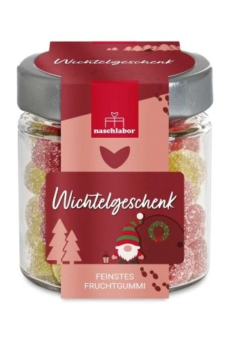 Fruchtgummis im Glas - Wichtelgeschenk 120 g Gummibärchen naschlabor - Bild 1 von 1