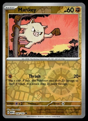 MANKEY 056/165 COMMON 151 POKEMON - Image 1 of 4