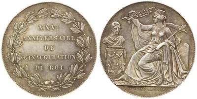 Bélgica - 2 Francos 1856 - Leopoldo I, Aniversario de Inauguración, Plata Foto 1 de 3