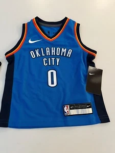 Nike Russell Westbrook OKC Thunder NBA Blue Swingman Jersey Toddler 4T - Picture 1 of 5