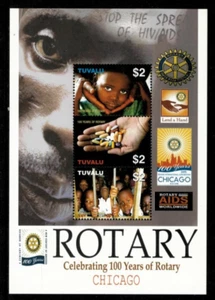 Tuvalu 2005 - Rotatorio - Hoja de 3 estampillas - Scott #982 - MNH - Imagen 1 de 1