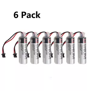6pcs for TOSHIBA ER6V 3.6V ER6VC119B ER6VC119A 3.6V PLC Battery With Black Plug - Picture 1 of 6