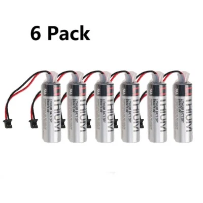 6pcs for TOSHIBA ER6V 3.6V ER6VC119B ER6VC119A 3.6V PLC Battery With Black Plug - Image 1 of 4