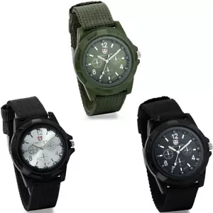 INFANTERIE MILITÄR Herren Outdoor Sport Armee Quarz Analog Armbanduhr Nylon Band - Bild 1 von 14