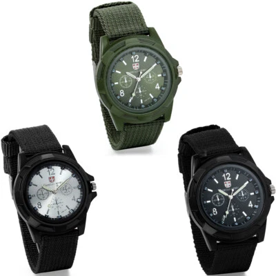 INFANTERÍA MILITAR Hombres Deportes al Aire Libre Ejército Cuarzo Analógico Reloj de Pulsera Banda de Nylon Foto 1 de 4