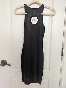 175 $ OW COLLECTION Damen-Minikleid Strass Größe M schwarz Kaviar OW15023709 - Bild 1 von 8