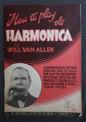 HARMONICA How to play the Harmonica by Will Van Allen ~ 1935 Music Book! - Image 1 of 4