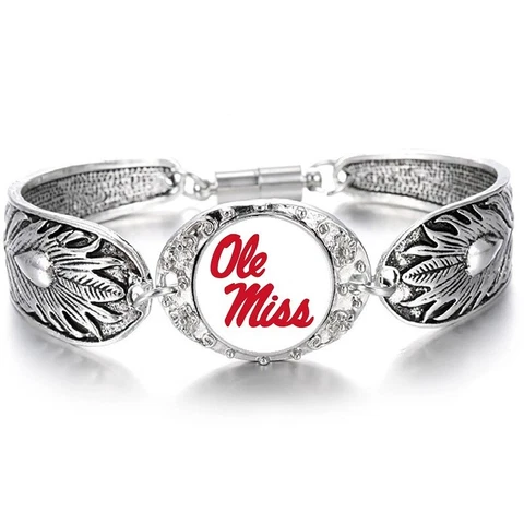 Ole Miss Women's Sterling Silver Bracelet Gift D3 Cover