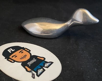 BOTAS HOSELTON ESCULTURA ALUMINIO PATO PÁJARO ANIMAL FIGURA ESTATUA PESO DE PAPEL Foto 1 de 3