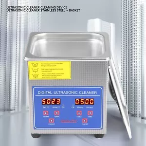 Digital Stainless Ultrasonic Cleaner Ultra Sonic Bath Cleaning Tank Timer Heater - Picture 1 of 15