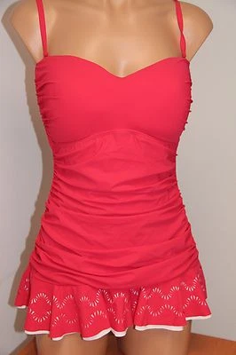 Nuevo Traje de Baño Perfil 1 Pieza Adjunto Vestido Talla 14 Correas Extraíbles Azalea Foto 1 de 4