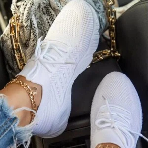 Ladies Comfy Running Trainers Womens Sneakers Slip On Walking Gym Fashion Shoes - Picture 1 of 17