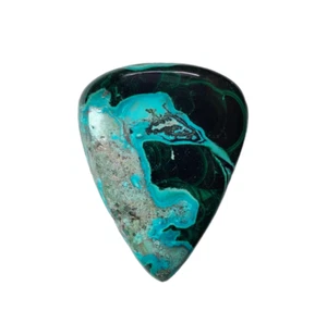 74 Carat, Designer Natural Chrysocolla Malachite Cabochon Gemstone, 39x31x6 MM - Picture 1 of 6