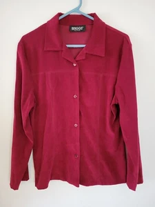 Briggs New York Women's Burgandy Faux Suede Shirt/Jacket Size M - Picture 1 of 3