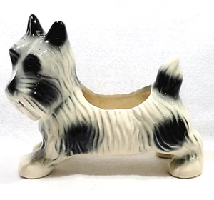 Scottie Terrier Schnauzer Westie Dog Mid Century Art Pottery Planter Japan - Picture 1 of 24