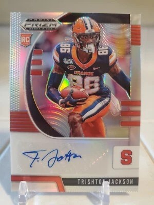 2020 Prizm Draft TRISHTON JACKSON Autograph Card #286 Rookie SYRACUSE VIKINGS RC - Image 1 of 2