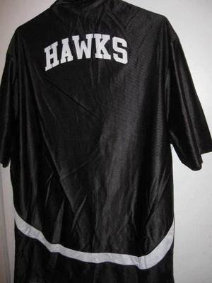 preowned HAWKS warmup JACKET medium black & white M short sleeve ATLANTA - Imagem 1 de 4