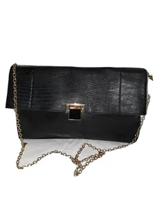 WOMEN'S BLACK WAREHOUSE FAUX LEATHER CROSSBODY BAG - Picture 1 of 6