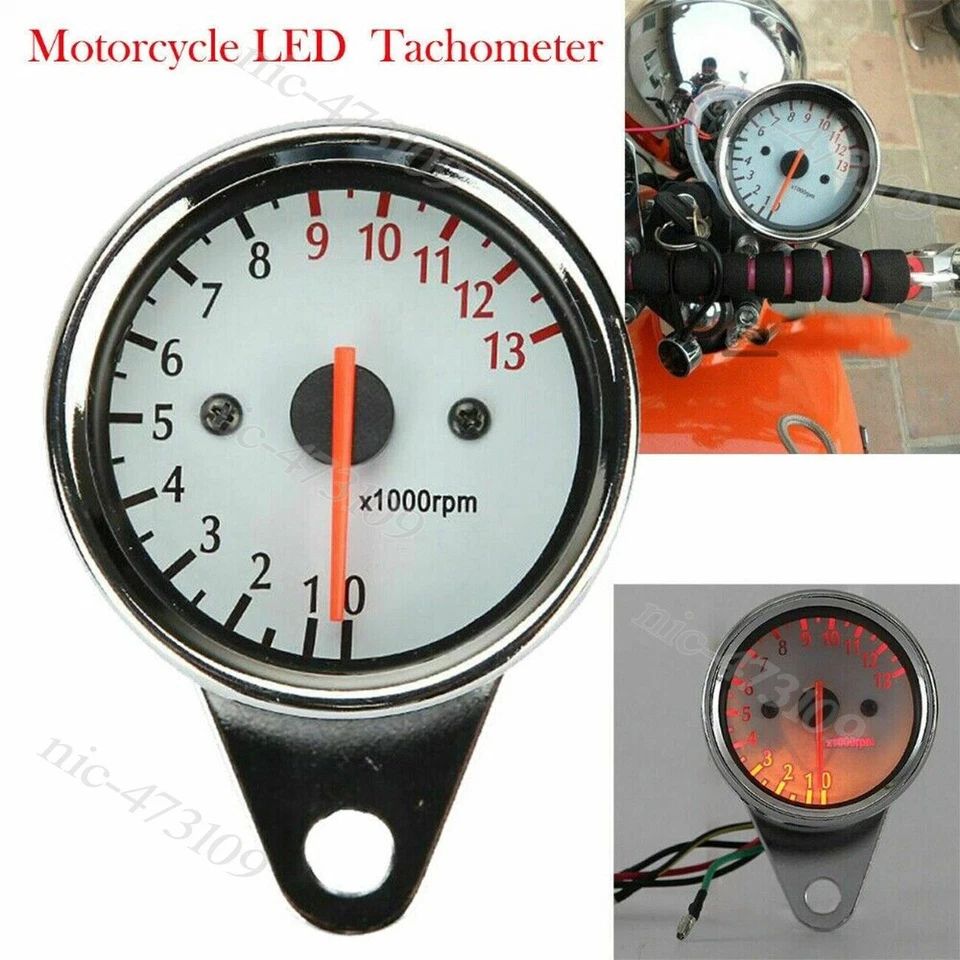 Motorcycle 13000RPM Tachometer Gauge For Honda Shadow Ace Classic VT 750 1100 - Image 1 of 4