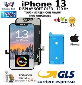APPLE IPHONE 13 DISPLAY SOFT OLED 120 Hz TOUCHSCREEN FRAME PARI ORIGINALE GLS - Imagen 1 de 12
