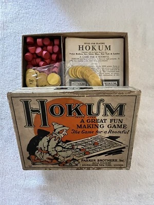 Hokum Bingo Type Game  1927 Parker Brothers Complete - Image 1 of 4