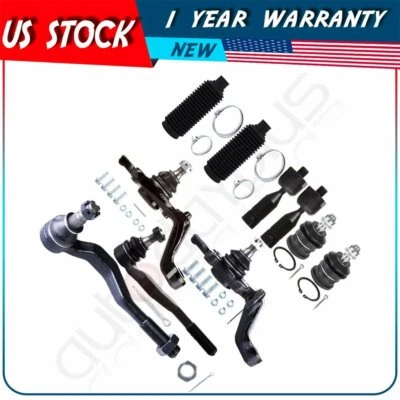 适用于 1995 - 2004 年丰田塔科马 10 件球接头领带杆端架和小齿轮波纹管 — 第 1/4 张图片