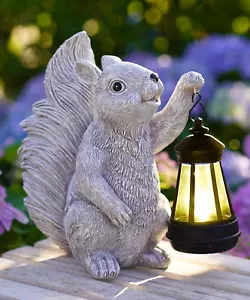 Solar Squirrel Statues for Garden Decor: Outdoor Sculptures for Clearance outsid - Picture 1 of 12