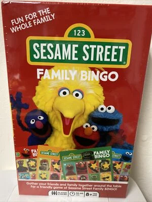 Sesame Street Family Bingo Big Bird Elmo Cookie Monster Oscar Bert Ernie Fun NEW - Image 1 of 4