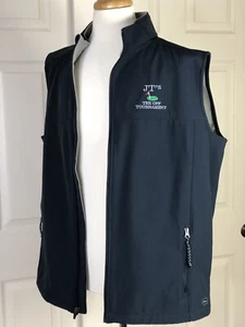 MENS Preowned  XL Charles River Traders Navy Blue Golf-Windbreak Jacket. - Picture 1 of 12