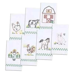 GESTEMPELT FÜR KREUZSTICH DEKO HANDTUCH SET DIE LANDSCHAFT 7 HANDTÜCHER - Bild 1 von 3