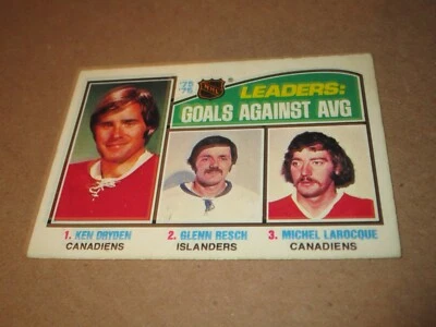 1976-77 O-PEE-CHEE LEADERS #6 KEN DRYDEN MONTREAL CANADIENS - Image 1 of 2