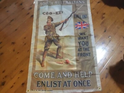 SA WORLD WAR ONE WW1 RAR ARMY Man cave flag bar banner poster print home decor  - Image 1 of 4