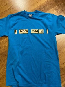 Vintage I Teach Reading Tee M - Picture 1 of 2