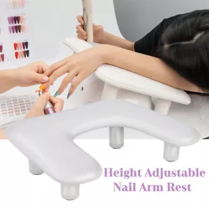 Arm Rest for Nails Tech Adjustable Height U-Shape Nail Stand Hand Rest Pillow - Picture 1 of 10