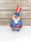 Hand Painted Patriotic Americana Uncle Sam 4th of July Decoration Doll Gourd