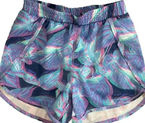 NWOT All In Motion Girls' Size Large 10-12 Blue Pattern Run Shorts Lining - Picture 1 of 4
