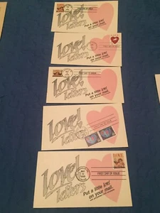5 official LOVE FDCs from USPS. LOOK. seldom seen - Picture 1 of 1