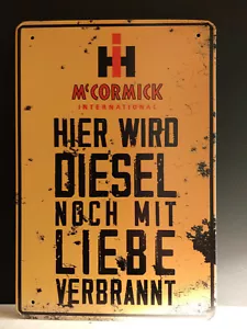 IHC Mc Cormick Blechschild Diesel Bulldog Traktor Oldtimer Trecker Schlepper - Bild 1 von 1