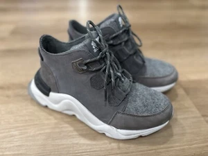 SOREL Kinetic RNEGD Caribou Waterproof Sneakers in Grey, Sz 8 - Picture 1 of 6