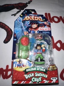 Suéter Feo Leyendas de Akedo Holiday Attack Chux de Moose Nuevo Como Nuevo Objetivo - Imagen 1 de 2